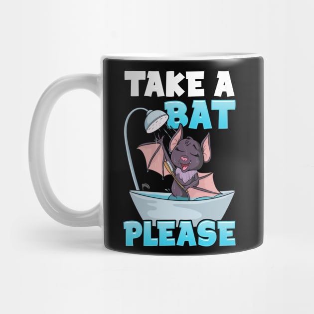 Take A Bat Please | Bat Lovers Gifts Funny Halloween Bat Pun by Proficient Tees